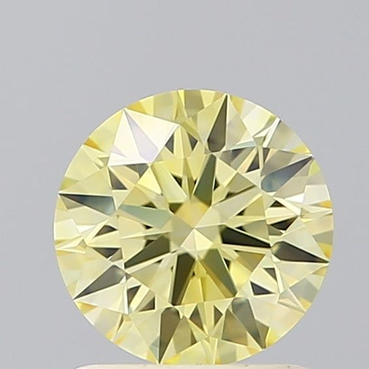 Lab-Grown Round Diamond - 1.07 Carats, Fancy Intense Yellow Color, VVS1 Clarity - Certified by IGI - Report Number: LG658494045