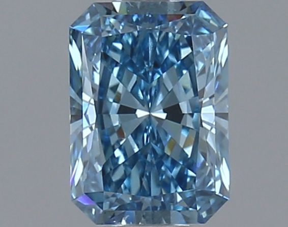 Lab-Grown Radiant Diamond - 1.07 Carats, Fancy Vivid Blue Color, VS2 Clarity - Certified by IGI - Report Number: LG625409977