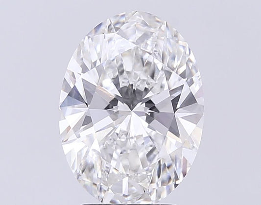 Lab-Grown Oval Diamond - 3.02 Carats, F Color, VVS2 Clarity - Certified by IGI - Report Number: LG713525802