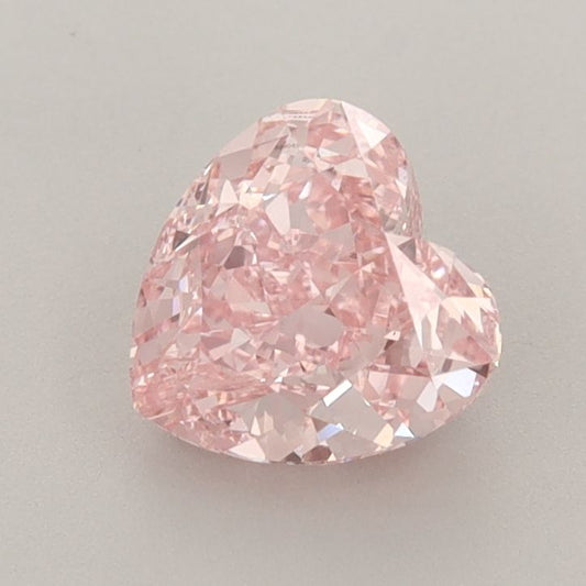 Lab-Grown Heart Diamond - 1.22 Carats, Fancy Vivid Pink Color, VVS2 Clarity - Certified by IGI - Report Number: 630459953
