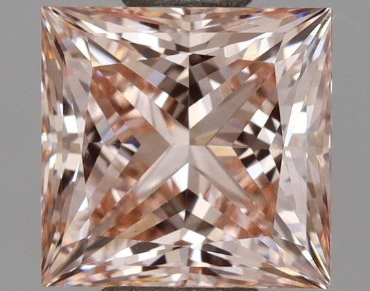 Lab-Grown Princess Diamond - 1.03 Carats, Fancy Intense Pink Color, VS1 Clarity - Certified by IGI - Report Number: LG687559784
