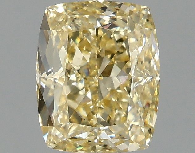 Lab-Grown Cushion Diamond - 1.03 Carats, Fancy Intense Yellow Color, VS2 Clarity - Certified by IGI - Report Number: LG687583241