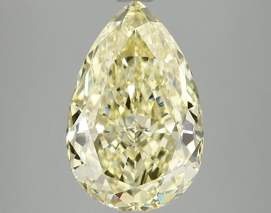 Lab-Grown Pear Diamond - 4.01 Carats, Fancy Intense Yellow Color, VS1 Clarity - Certified by IGI - Report Number: LG693506567