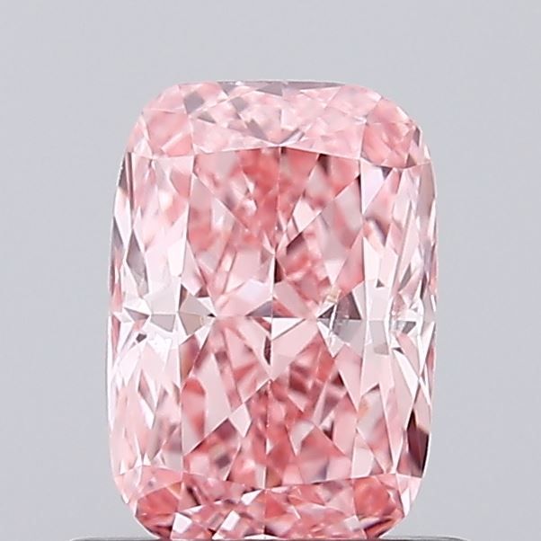 Lab-Grown Cushion Diamond - 0.68 Carats, Fancy Vivid Pink Color, SI1 Clarity - Certified by IGI - Report Number: LG684512130