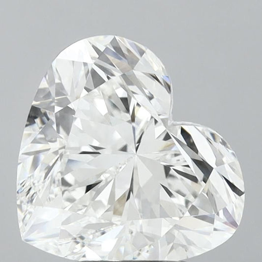 Lab-Grown Heart Diamond - 4.04 Carats, F Color, VVS2 Clarity - Certified by IGI - Report Number: LG695521009