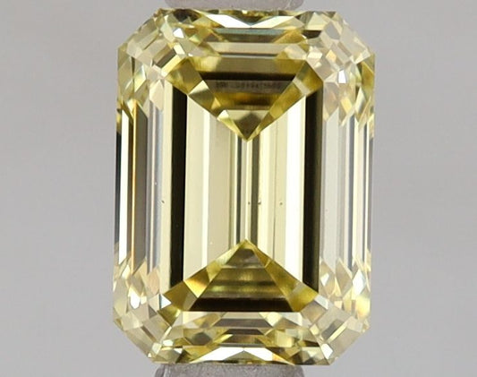 Lab-Grown Emerald Diamond - 1.01 Carats, Fancy Intense Yellow Color, VS1 Clarity - Certified by IGI - Report Number: LG649413883