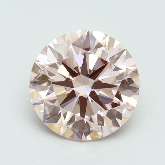 Lab-Grown Round Diamond - 3.09 Carats, Fancy Intense Pink Color, VVS2 Clarity - Certified by IGI - Report Number: LG616416814