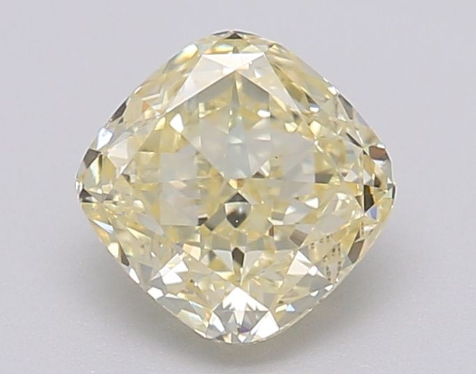 Lab-Grown Cushion Diamond - 1.02 Carats, Fancy Yellow Color, VS1 Clarity - Certified by IGI - Report Number: LG608377091