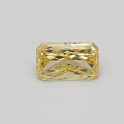 Lab-Grown Radiant Diamond - 0.32 Carats, Fancy Vivid Yellow Color, VS2 Clarity - Certified by IGI - Report Number: LG649438213