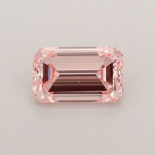 Lab-Grown Emerald Diamond - 0.41 Carats, Fancy Intense Pink Color, VS2 Clarity - Certified by IGI - Report Number: LG578338240