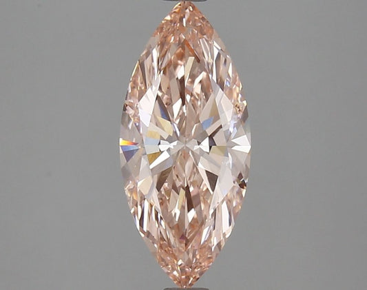 Lab-Grown Marquise Diamond - 1.54 Carats, Fancy Intense Pink Color, VS1 Clarity - Certified by IGI - Report Number: LG615360049