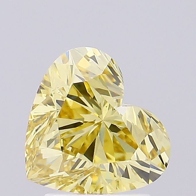 Lab-Grown Heart Diamond - 2.04 Carats, Fancy Intense Yellow Color, VS1 Clarity - Certified by IGI - Report Number: LG673419081
