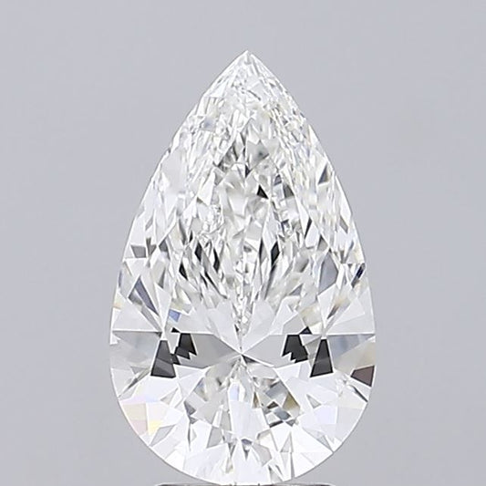 Lab-Grown Pear Diamond - 3.03 Carats, F Color, VVS2 Clarity - Certified by IGI - Report Number: LG646480707