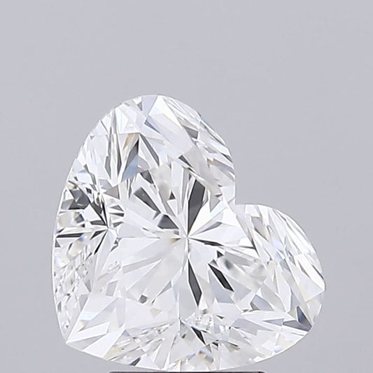 Lab-Grown Heart Diamond - 3.52 Carats, E Color, VVS2 Clarity - Certified by IGI - Report Number: LG692540648