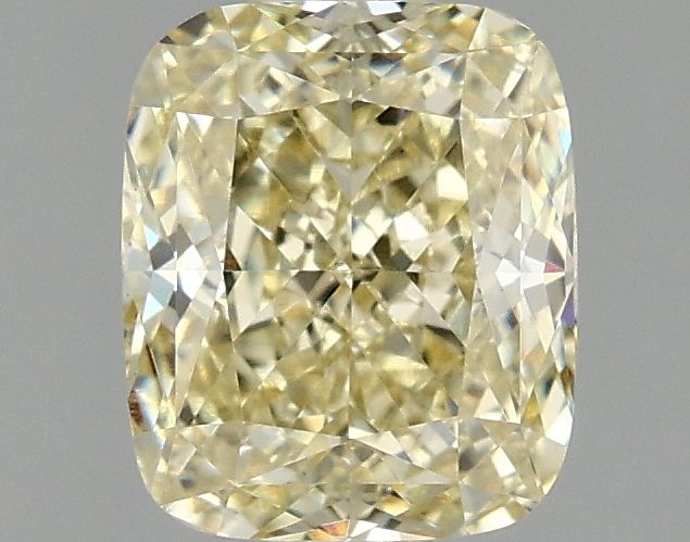 Lab-Grown Cushion Diamond - 1.1 Carats, Fancy Yellow Color, VS1 Clarity - Certified by IGI - Report Number: LG674532095