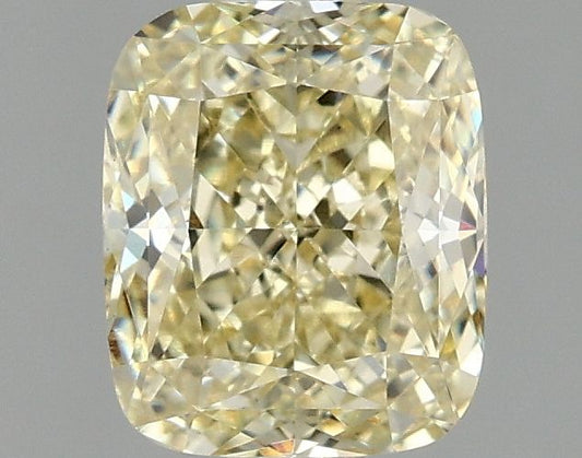 Lab-Grown Cushion Diamond - 1.1 Carats, Fancy Yellow Color, VS1 Clarity - Certified by IGI - Report Number: LG674532095