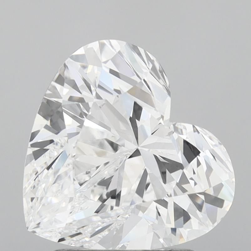 Lab-Grown Heart Diamond - 3.05 Carats, D Color, VVS2 Clarity - Certified by IGI - Report Number: LG689569738