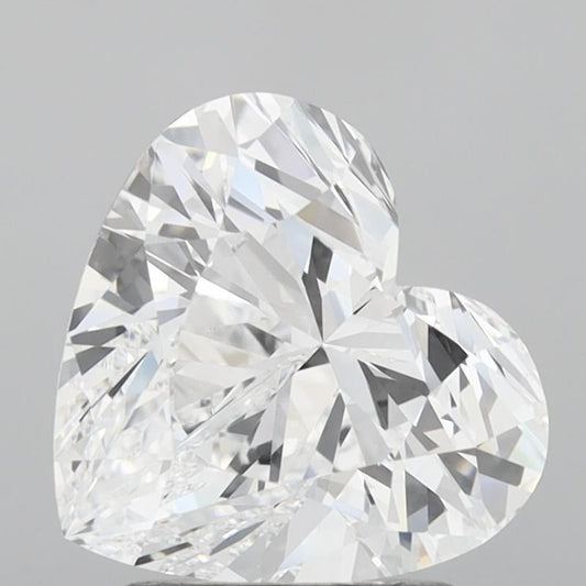 Lab-Grown Heart Diamond - 3.05 Carats, D Color, VVS2 Clarity - Certified by IGI - Report Number: LG689569738