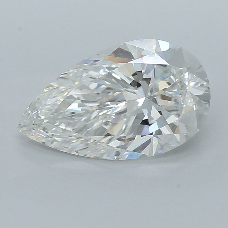 Lab-Grown Pear Diamond - 4.01 Carats, F Color, VVS2 Clarity - Certified by IGI - Report Number: LG687581040