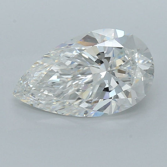 Lab-Grown Pear Diamond - 4.01 Carats, F Color, VVS2 Clarity - Certified by IGI - Report Number: LG687581040