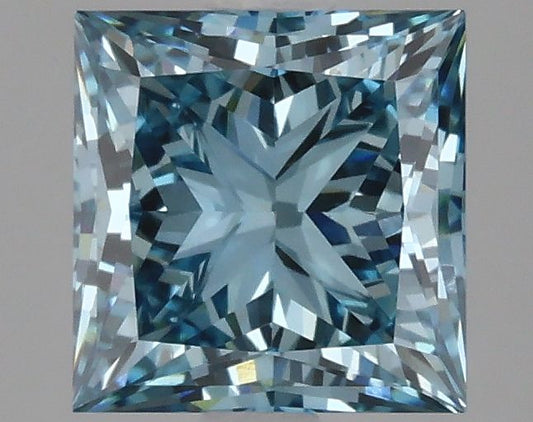 Lab-Grown Princess Diamond - 2.22 Carats, Fancy Vivid Blue Color, VVS2 Clarity - Certified by IGI - Report Number: LG626420676