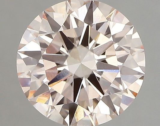 Lab-Grown Round Diamond - 3.02 Carats, Fancy Pink Color, VS1 Clarity - Certified by IGI - Report Number: LG683536182
