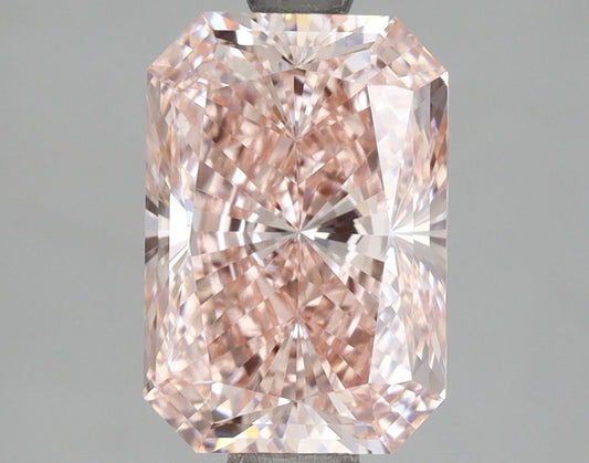 Lab-Grown Radiant Diamond - 2.53 Carats, Fancy Intense Pink Color, VVS2 Clarity - Certified by IGI - Report Number: LG658492421