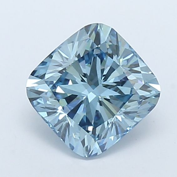 Lab-Grown Cushion Diamond - 1.51 Carats, Fancy Vivid Blue Color, VS1 Clarity - Certified by IGI - Report Number: LG660484013
