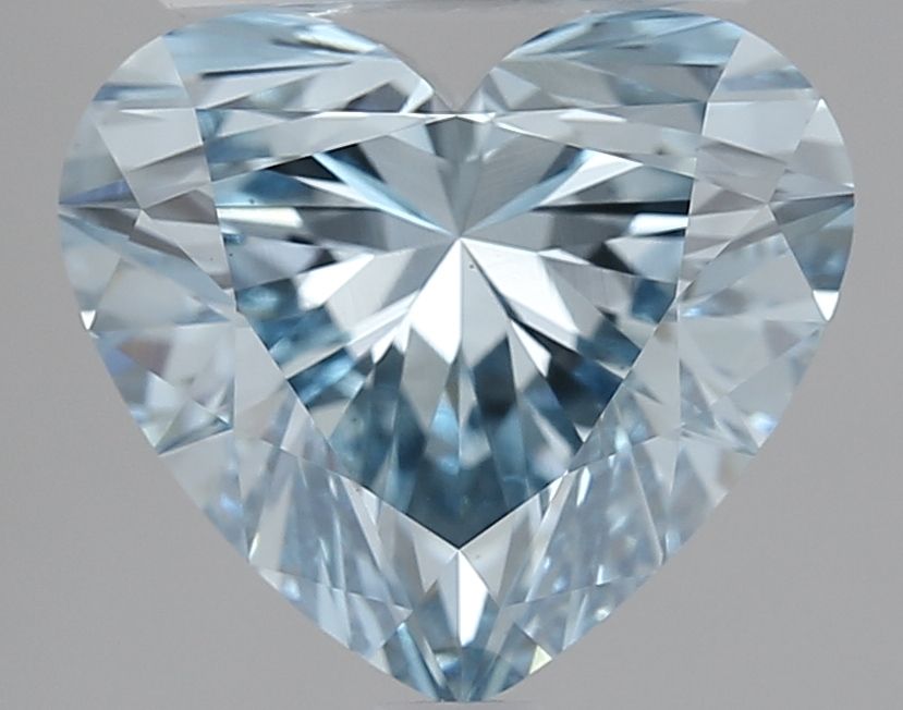 Lab-Grown Heart Diamond - 3.09 Carats, Fancy Vivid Blue Color, VS1 Clarity - Certified by IGI - Report Number: LG639446718
