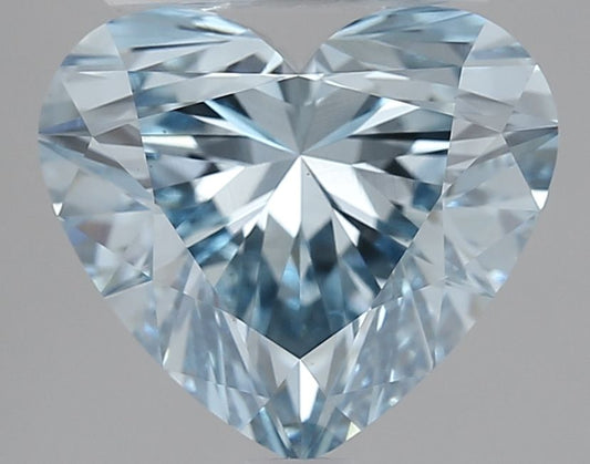 Lab-Grown Heart Diamond - 3.09 Carats, Fancy Vivid Blue Color, VS1 Clarity - Certified by IGI - Report Number: LG639446718