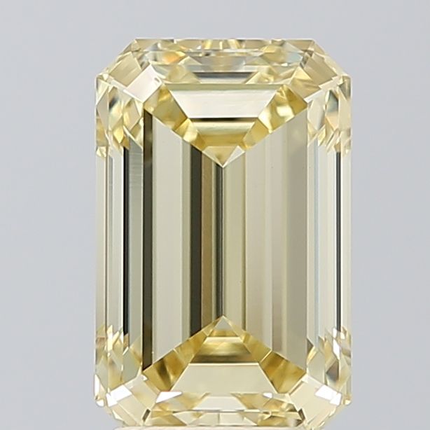 Lab-Grown Emerald Diamond - 3.0 Carats, Fancy Intense Yellow Color, VVS2 Clarity - Certified by IGI - Report Number: LG678501407