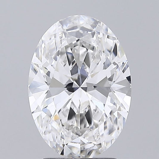 Lab-Grown Oval Diamond - 2.55 Carats, F Color, VVS2 Clarity - Certified by IGI - Report Number: LG719546468