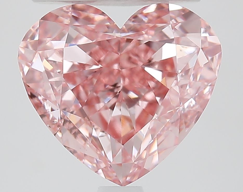 Lab-Grown Heart Diamond - 3.04 Carats, Fancy Vivid Pink Color, VS1 Clarity - Certified by IGI - Report Number: LG659414232