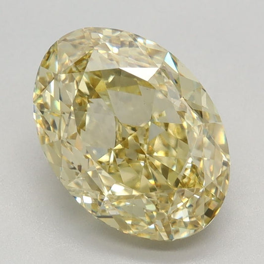 Lab-Grown Oval Diamond - 2.59 Carats, Fancy Intense Yellow Color, VVS2 Clarity - Certified by IGI - Report Number: LG638449035