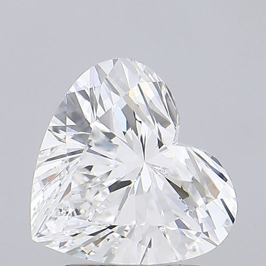 Lab-Grown Heart Diamond - 2.52 Carats, E Color, VVS2 Clarity - Certified by IGI - Report Number: LG692540650