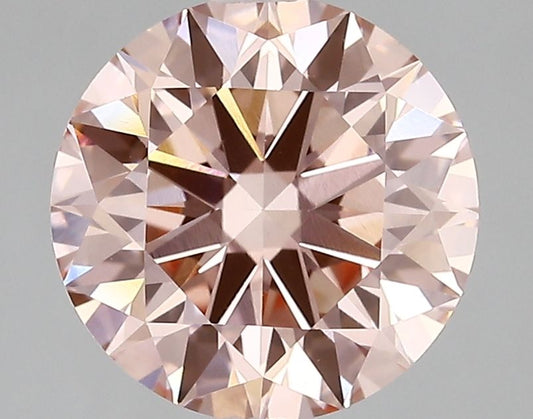 Lab-Grown Round Diamond - 3.04 Carats, Fancy Vivid Pink Color, VVS2 Clarity - Certified by IGI - Report Number: LG669450562