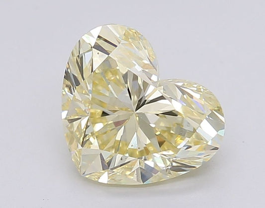 Lab-Grown Heart Diamond - 2.5 Carats, Fancy Intense Yellow Color, VS1 Clarity - Certified by IGI - Report Number: LG595381199