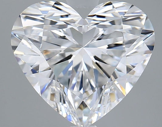 Lab-Grown Heart Diamond - 3.05 Carats, E Color, VVS2 Clarity - Certified by IGI - Report Number: LG675576947