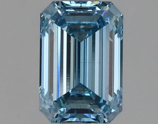 Lab-Grown Emerald Diamond - 1.14 Carats, Fancy Vivid Blue Color, VS1 Clarity - Certified by IGI - Report Number: LG629474997