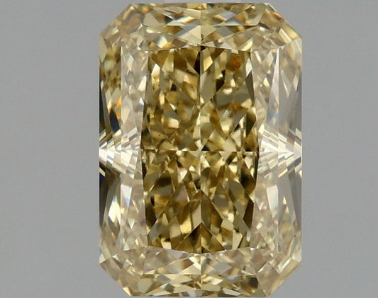 Lab-Grown Radiant Diamond - 1.56 Carats, Fancy Gray Yellow Color, VS1 Clarity - Certified by IGI - Report Number: LG645492695