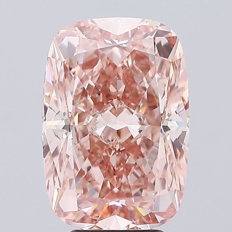 Lab-Grown Cushion Diamond - 6.19 Carats, Fancy Intense Pink Color, VS1 Clarity - Certified by IGI - Report Number: LG623423376
