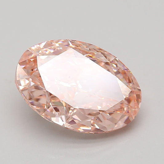 Lab-Grown Oval Diamond - 8.07 Carats, Fancy Vivid Pink Color, VS2 Clarity - Certified by IGI - Report Number: LG687586552