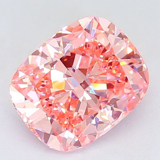 Lab-Grown Cushion Diamond - 4.6 Carats, Fancy Vivid Pink Color, VS1 Clarity - Certified by IGI - Report Number: LG675550743