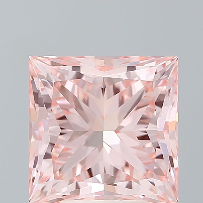 Lab-Grown Princess Diamond - 5.13 Carats, Fancy Vivid Pink Color, VS1 Clarity - Certified by IGI - Report Number: LG591360108