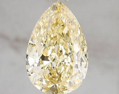 Lab-Grown Pear Diamond - 2.6 Carats, Fancy Intense Yellow Color, VS1 Clarity - Certified by IGI - Report Number: LG671493157