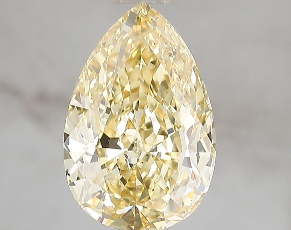 Lab-Grown Cushion Diamond - 1.03 Carats, Fancy Vivid Yellow Color, VS2 Clarity - Certified by IGI - Report Number: LG671493158