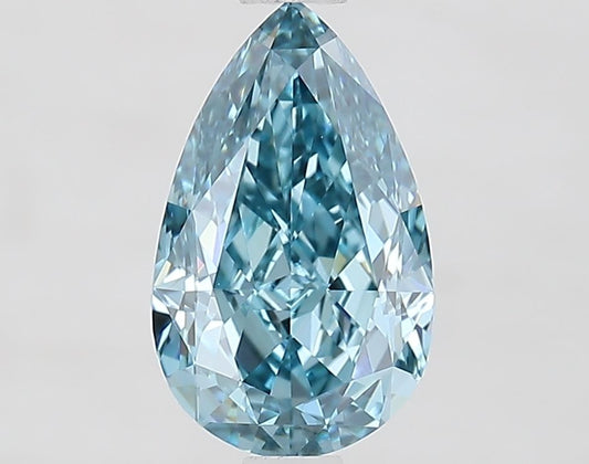 Lab-Grown Pear Diamond - 1.57 Carats, Fancy Vivid Blue Color, VVS2 Clarity - Certified by IGI - Report Number: LG675597691