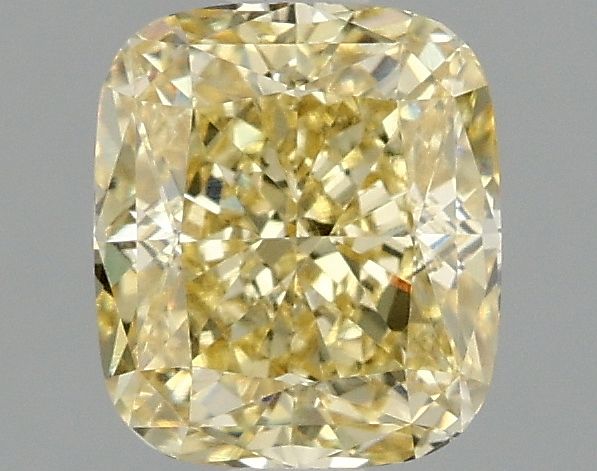 Lab-Grown Cushion Diamond - 1.57 Carats, Fancy Intense Yellow Color, VS1 Clarity - Certified by IGI - Report Number: LG674531494