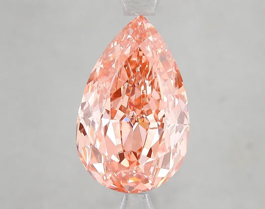 Lab-Grown Pear Diamond - 5.03 Carats, Fancy Vivid Pink Color, VS1 Clarity - Certified by IGI - Report Number: LG666431733