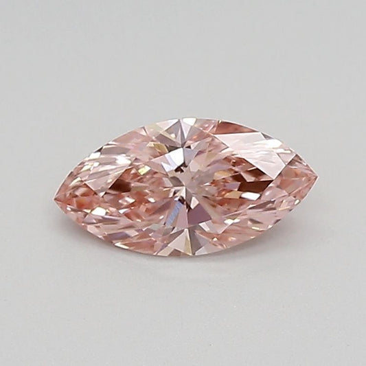 Lab-Grown Marquise Diamond - 0.43 Carats, Fancy Vivid Pink Color, VS1 Clarity - Certified by IGI - Report Number: LG683527369